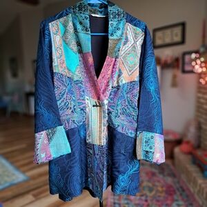 EUC Silk Brocade Jacket, Size L